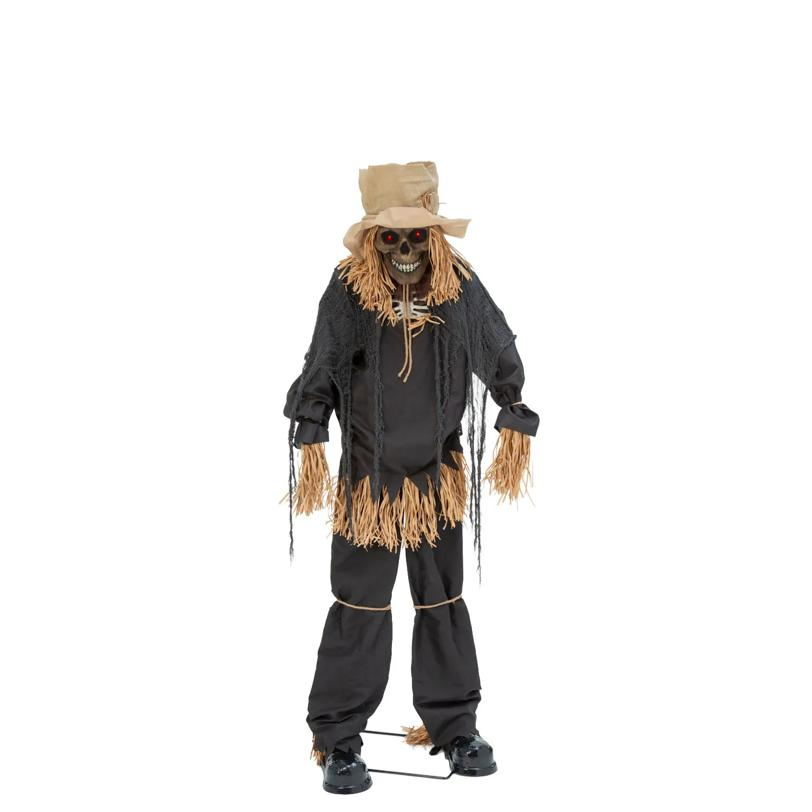 7 Ft. 6" Light-Up Lifting Skeleton Scarecrow Halloween Decoration