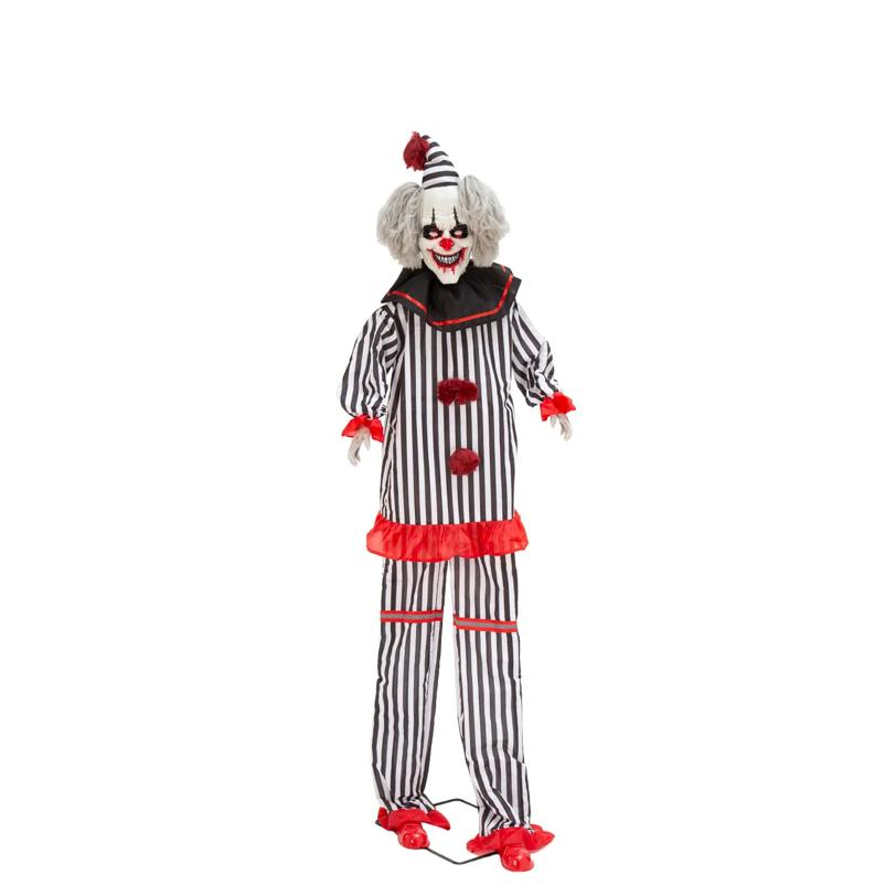 8 Ft. 2" Light-Up Lifting Clown with Hat Halloween Decoration