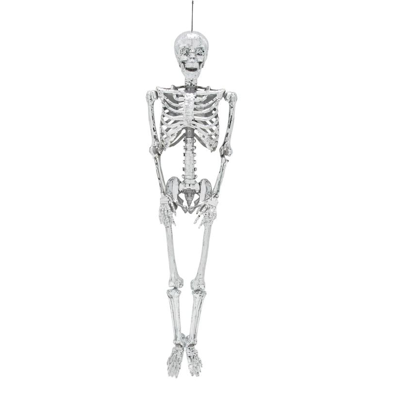 5 Ft. Posable Disco Skeleton Halloween Decoration