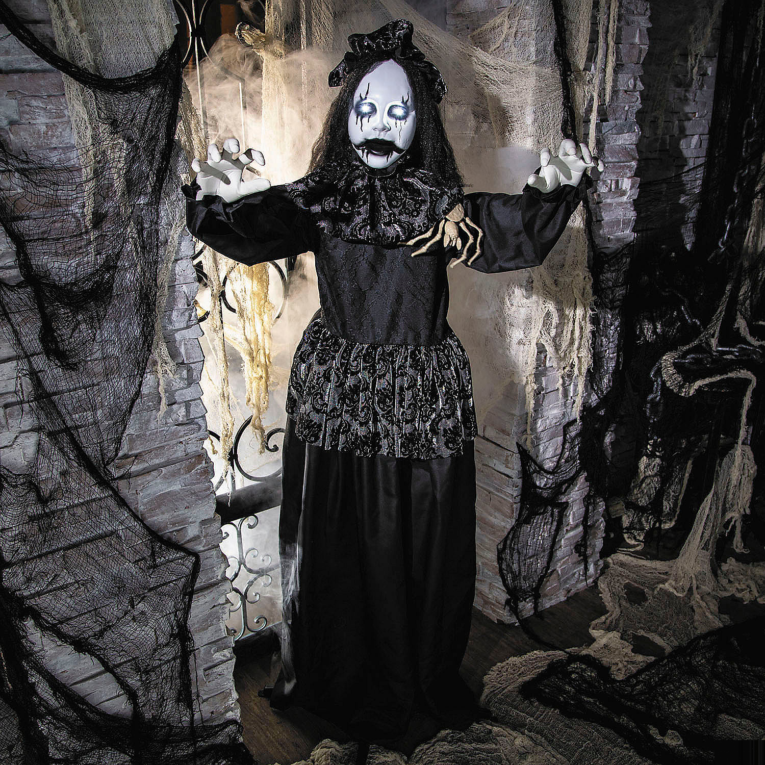 5 Ft. 2 3/4" Animated Standing Gothic Bride Halloween Decoration