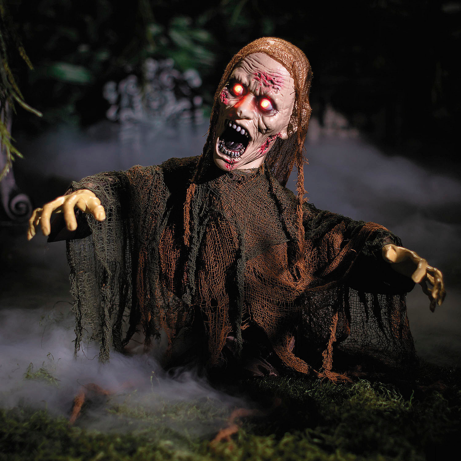 2 Ft. 3 1/2" Animated Groud Breaker Zombie Halloween Decoration