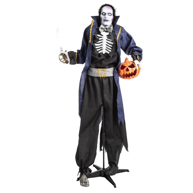 Light-Up Standing Pop-Up Pirate with Sound Halloween Decoration 5 Ft. 4\