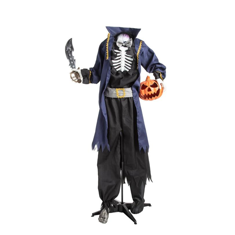 Light-Up Standing Pop-Up Pirate with Sound Halloween Decoration 5 Ft. 4\