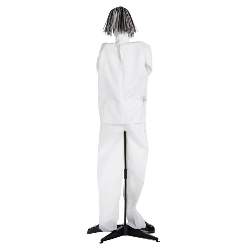 5 Ft. 6" Animated Light-Up Standing Psych Patient Halloween Decoration
