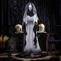 Animated Light-Up Standing Creepy Bride with Sound Halloween Decoration 5 Ft. 4\