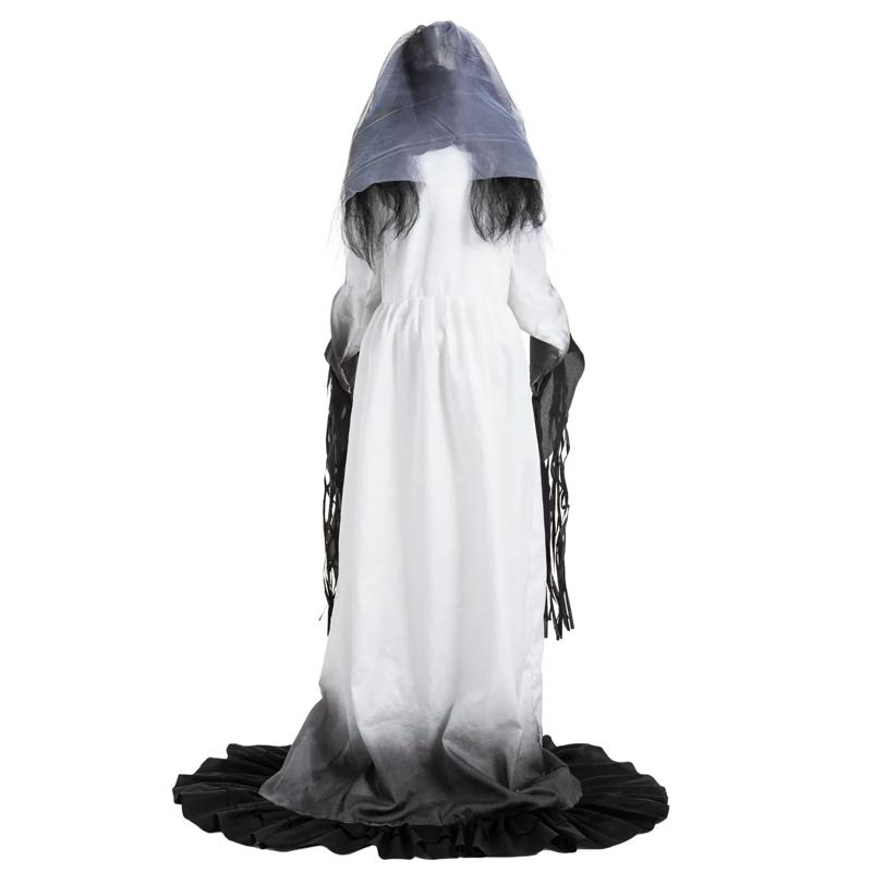 Animated Light-Up Standing Creepy Bride with Sound Halloween Decoration 5 Ft. 4\