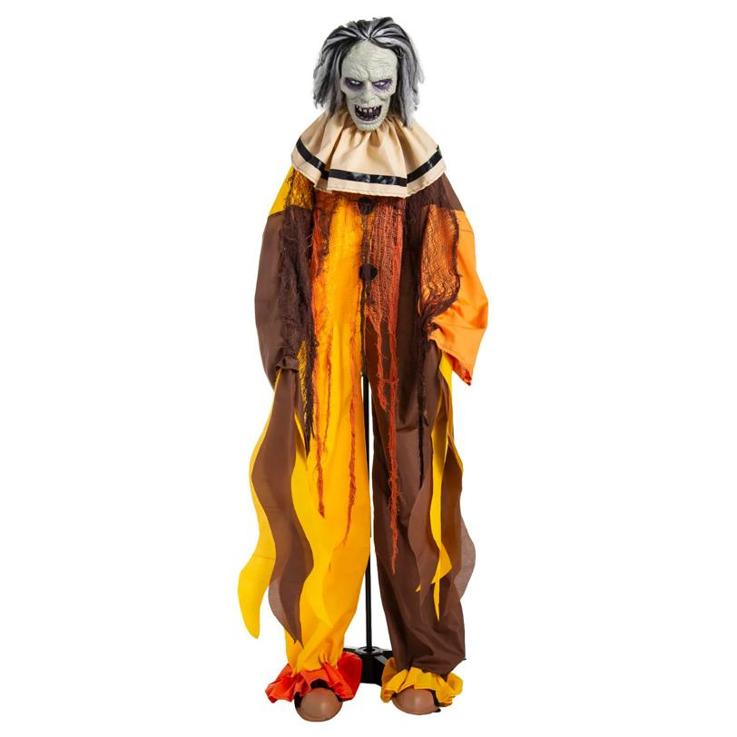 5 Ft. 2" Animated Light-Up Standing Jump Scare Clown with Sound