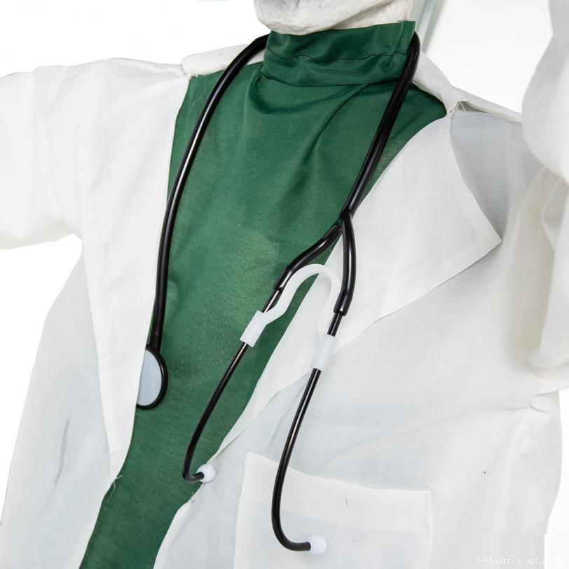 5 Ft. 10" Animated Light-Up Standing Shaking Talking Doctor Halloween Decoration