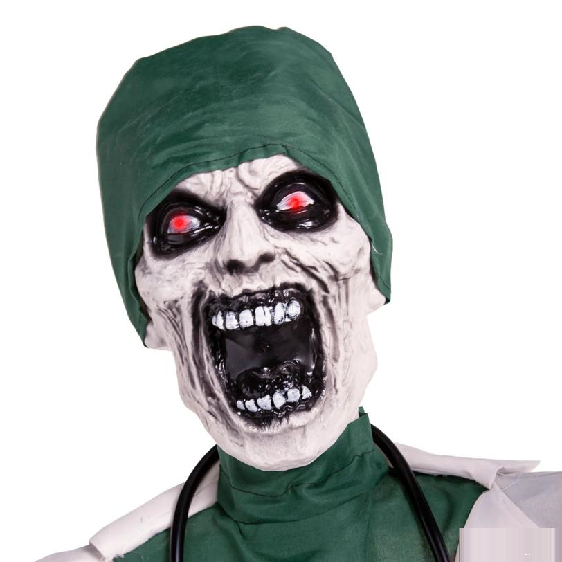 5 Ft. 10" Animated Light-Up Standing Shaking Talking Doctor Halloween Decoration
