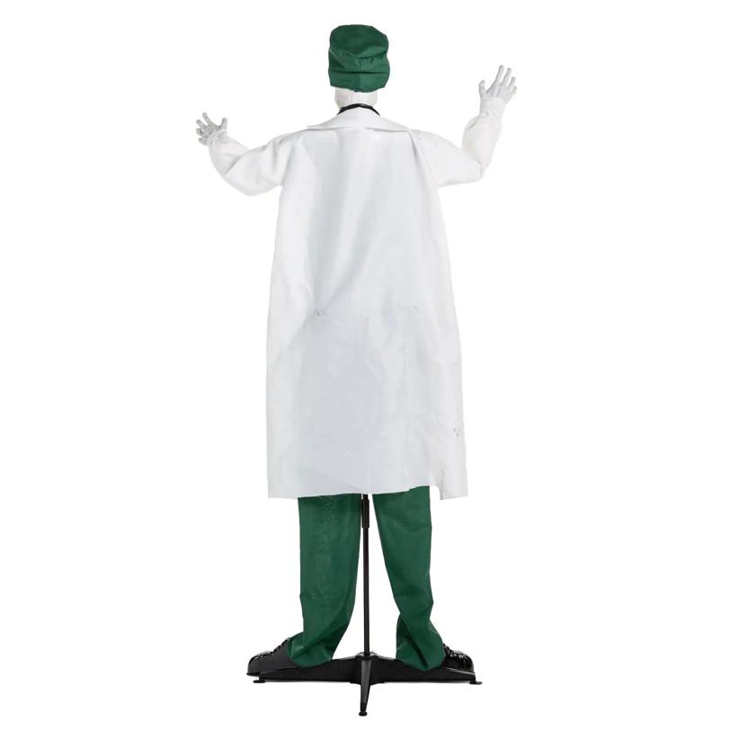 5 Ft. 10" Animated Light-Up Standing Shaking Talking Doctor Halloween Decoration