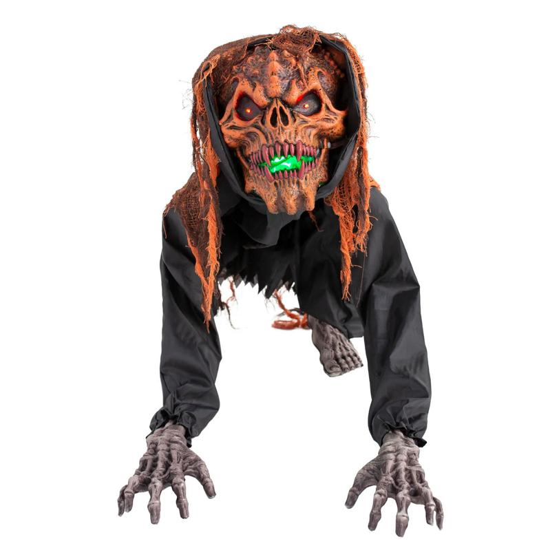 2 Ft. Animated Light-Up Crouching Monster with Sound Halloween Decoration