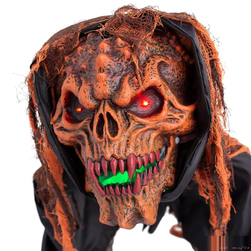 2 Ft. Animated Light-Up Crouching Monster with Sound Halloween Decoration
