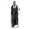 6 Ft. 10" Light-up Standing Talking Creepy Witch with Skull Staff Halloween Decorations