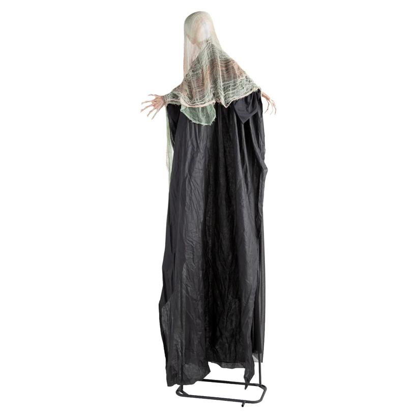 7 Ft. Animated Light-Up Standing Swaying Skeleton Reaper with Sound Halloween Decoration
