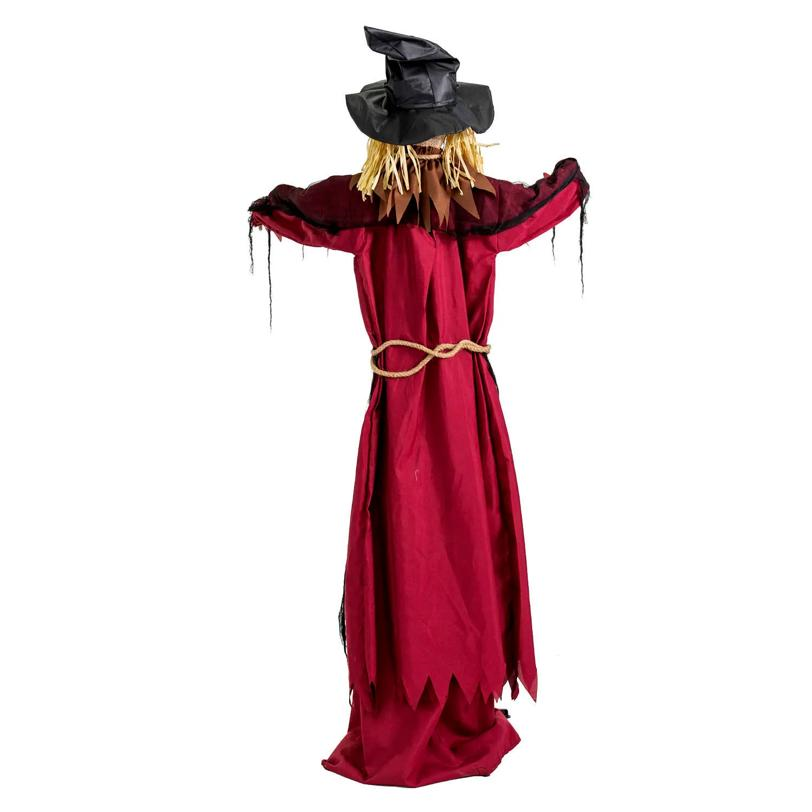 Animated Light-Up Rising Talking Scarecrow Halloween Decoration 7 Ft. 10\