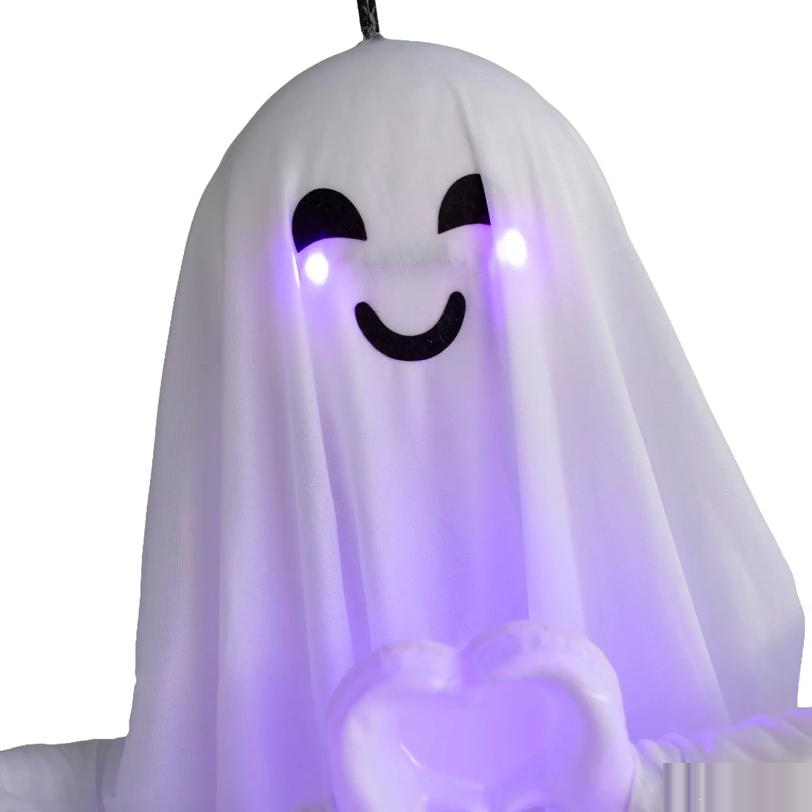 47" Light-Up Hands in Heart Shape Hanging Talking Ghost Halloween Decoration