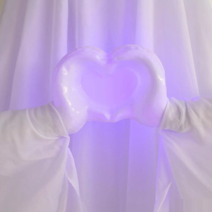 47" Light-Up Hands in Heart Shape Hanging Talking Ghost Halloween Decoration