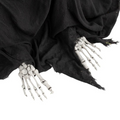 47" Animated Hide & Seek Ghost with Light-Up Sitting Skeleton Reaper Halloween Decoration