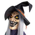 5 Ft. 6" Animated Light-Up Talking Girl with Standing Witch Halloween Decoration