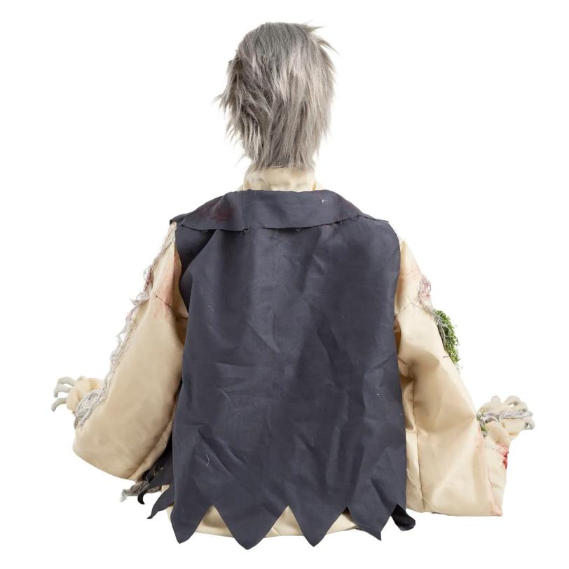33" Animated Light-Up Raising Ground Breaker Zombie with Sound Halloween Decoration