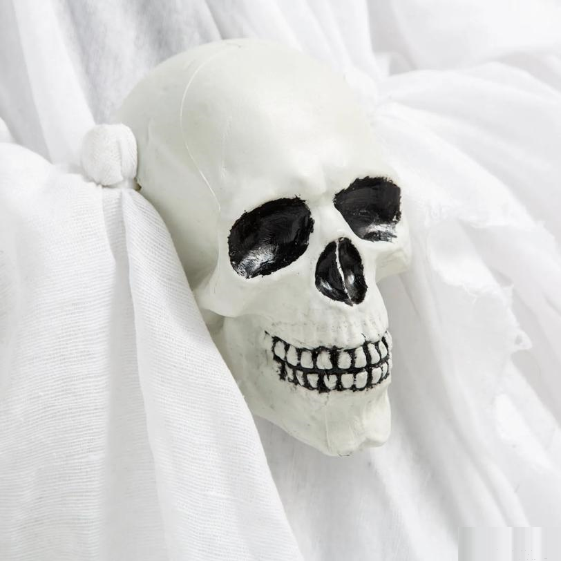 5 Ft. 10" Animated Light-Up Raising Ghost with Sound & Standing Skeleton Reaper Halloween Decoration