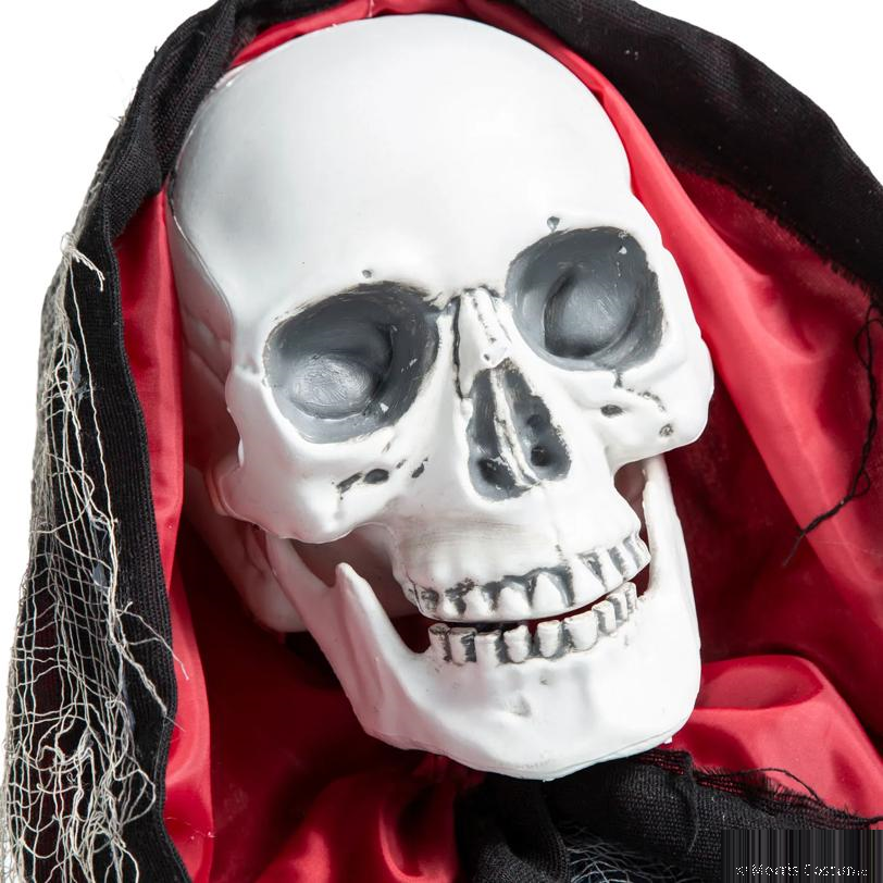 5 Ft. 10" Animated Light-Up Raising Ghost with Sound & Standing Skeleton Reaper Halloween Decoration