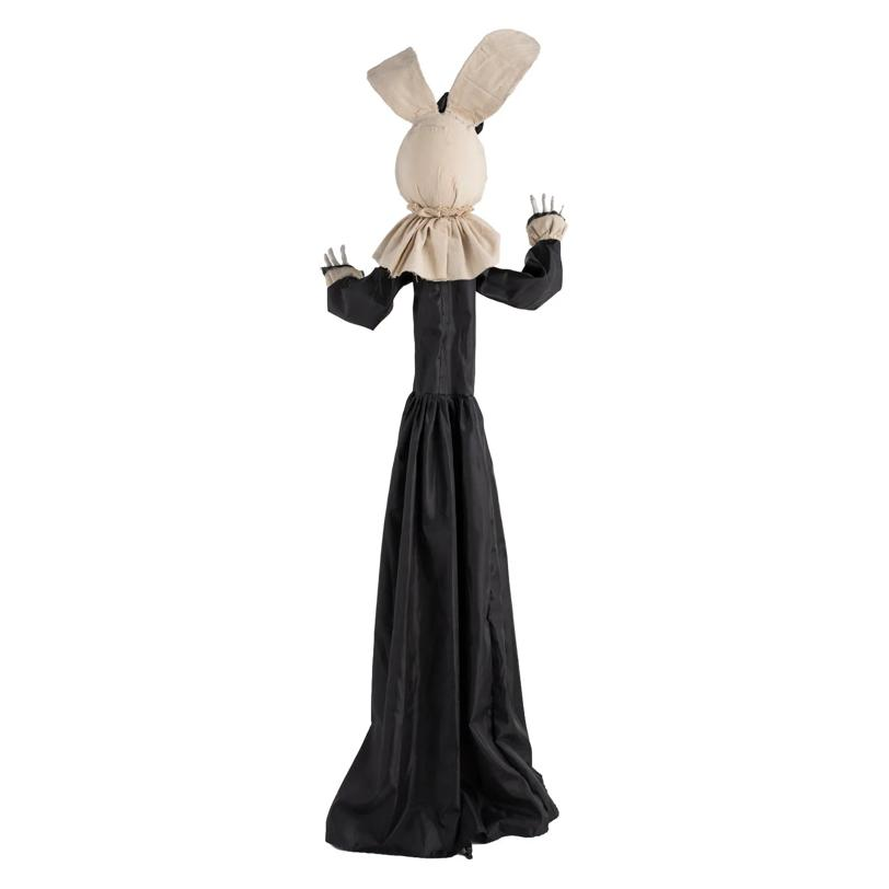 5 Ft. 6" Animated Standing Rabbit with Dress Halloween Decoration