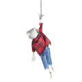 35" Animated Light-Up Hanging Skeleton Werewolf Halloween Decoration