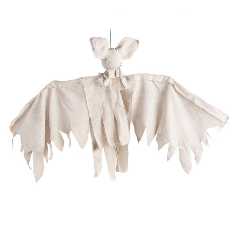 35" Animated Light-Up Hanging Bat Halloween Decoration