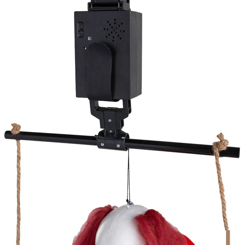 4 Ft. 5" Animated Hanging Clowns on a Swing with Sound Halloween Decoration
