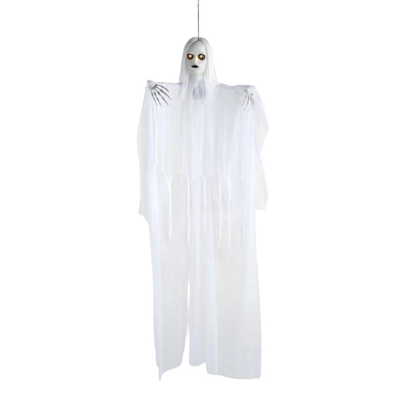 Light-Up Hanging Ghostly Girl with Sound Halloween Decoration - 6 ft