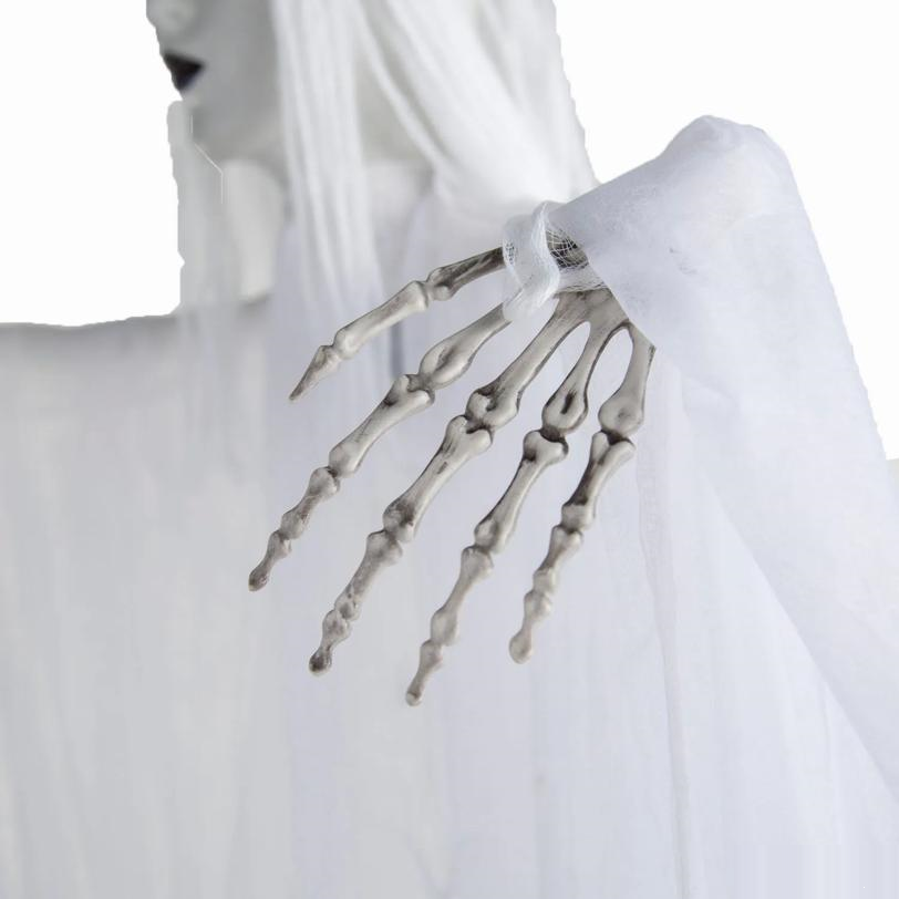 Light-Up Hanging Ghostly Girl with Sound Halloween Decoration - 6 ft