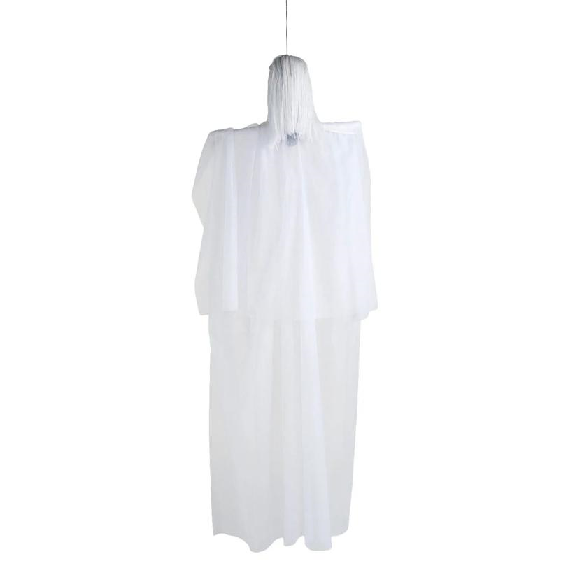 Light-Up Hanging Ghostly Girl with Sound Halloween Decoration - 6 ft