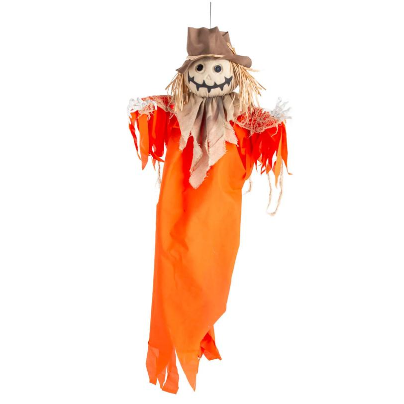 3 Ft. Hanging Shaking Flying Pumpkin Man Halloween Decoration