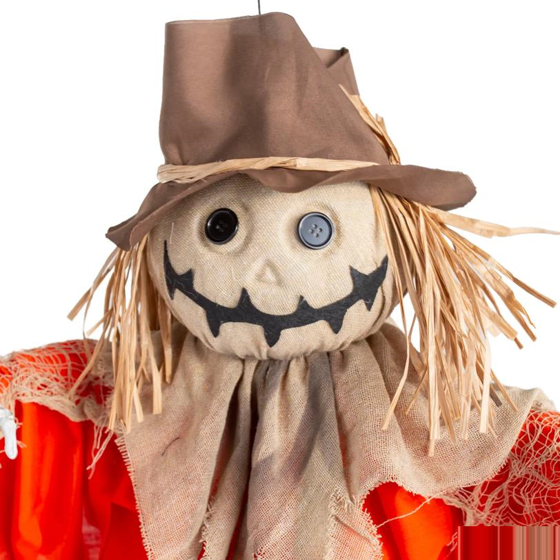 3 Ft. Hanging Shaking Flying Pumpkin Man Halloween Decoration