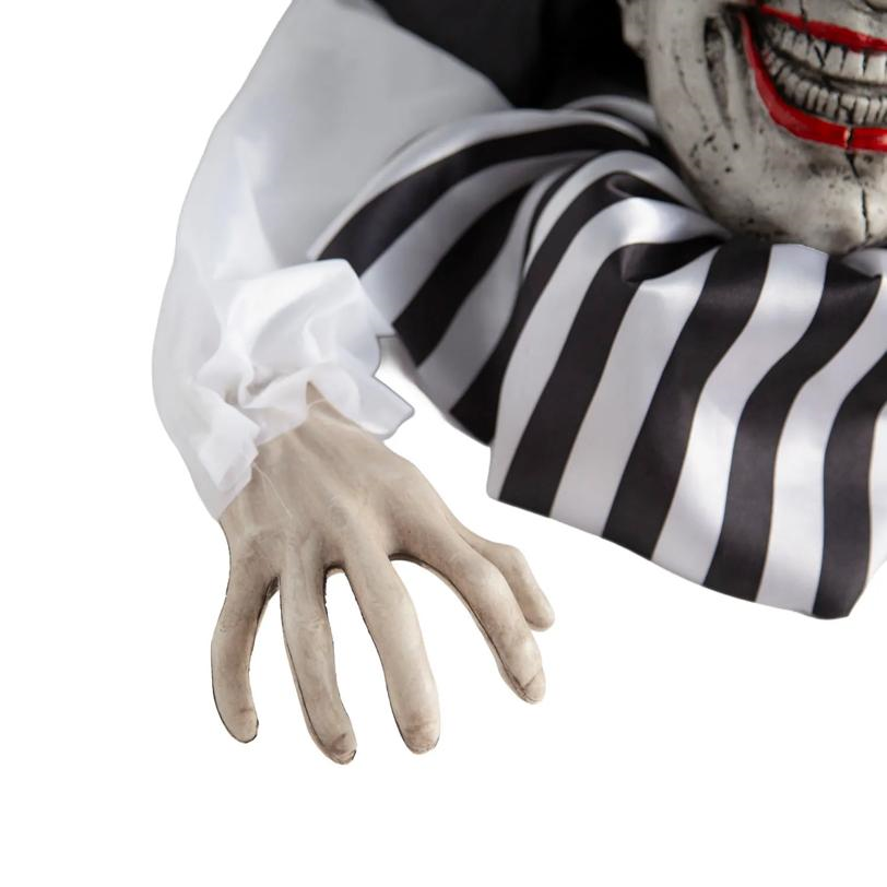 39" Animated Light-Up Crawling Clown with Sound Halloween Decoration