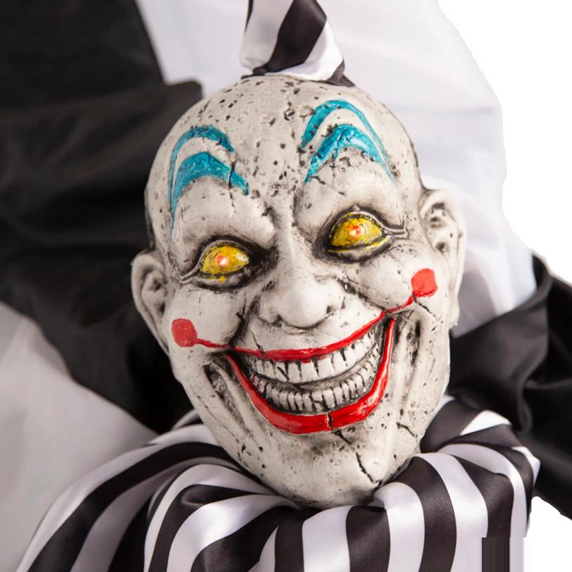 39" Animated Light-Up Crawling Clown with Sound Halloween Decoration
