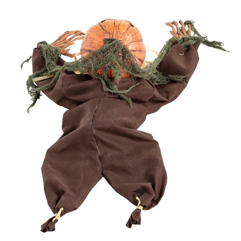 35" Animated Light-Up Crawling Pumpkin Head Man with Sound Halloween Decoration