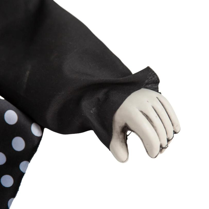 35" Animated Light-Up Crawling Black & White Clown with Sound Halloween Decoration