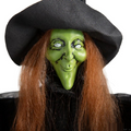 23" Hanging Green Witch with Cauldron Halloween Decoration