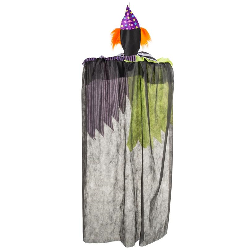 6 Ft. Light-Up Hanging Clown with Sound Halloween Decoration