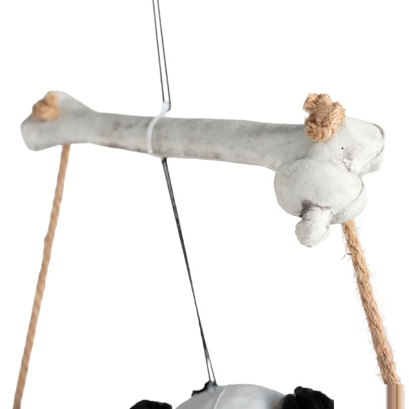 3 Ft. 3" Animated Light-Up Hanging Singing Clown on a Swing Halloween Decoration
