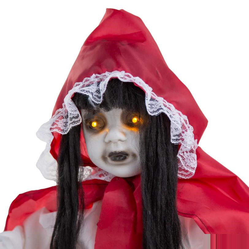 35" Animated Light-Up Standing Girl with Sound Halloween Decoration