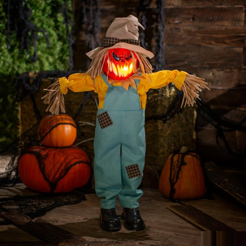 35 1/2" Light-Up Standing Sonic Scarecrow Halloween Decoration