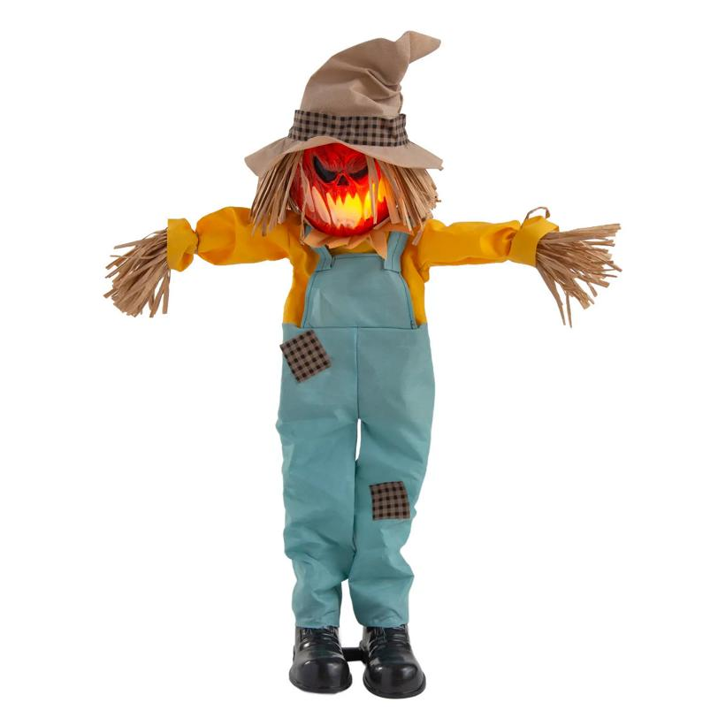 35 1/2" Light-Up Standing Sonic Scarecrow Halloween Decoration