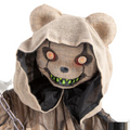 3 Ft. 3" Animated Light-Up Standing Dancing Creepy Bear Halloween Decoration
