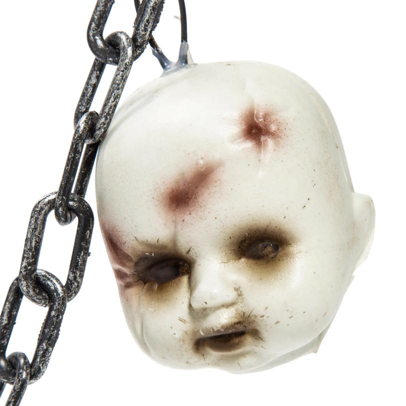 5 Ft. 2" Mutilated Doll Head Garland Halloween Decoration
