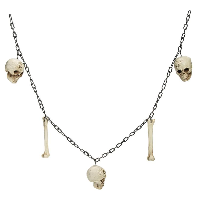 Skulls & Bones Garland Halloween Decoration 5 Ft. 2\