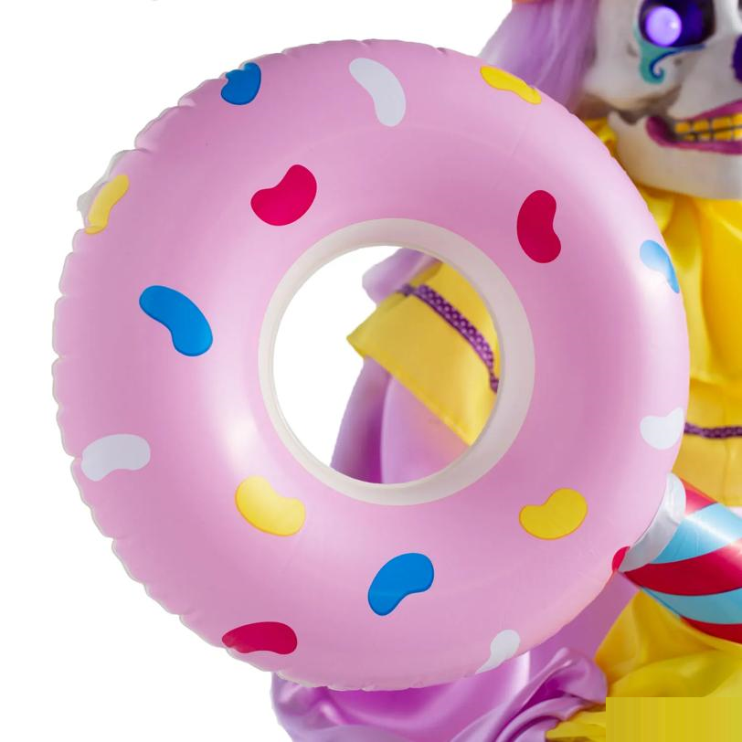 5 Ft. 4" Animated Light-Up Walking Fun-in-a-Box Clown with Sound Halloween Decoration