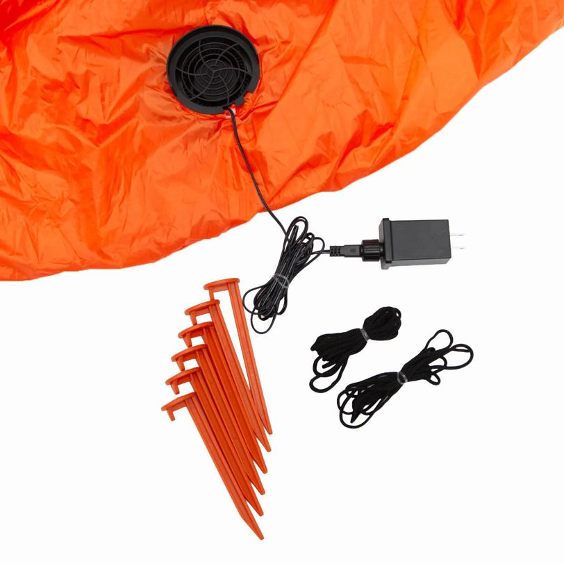 Inflatable Light-Up Stacked Jack-O'-Lanterns with Hat Halloween Outdoor Decoration - 7 ft